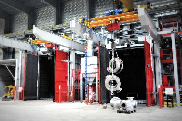 Hoist type shot blast machine GM