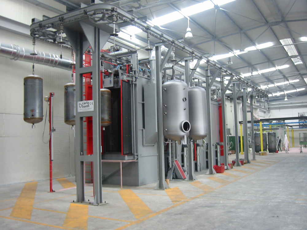 ISIB internal shot blasting machines for inner surface of boilers